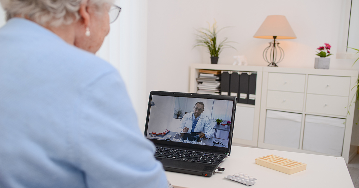 Woman on a Telehealth call with doctor