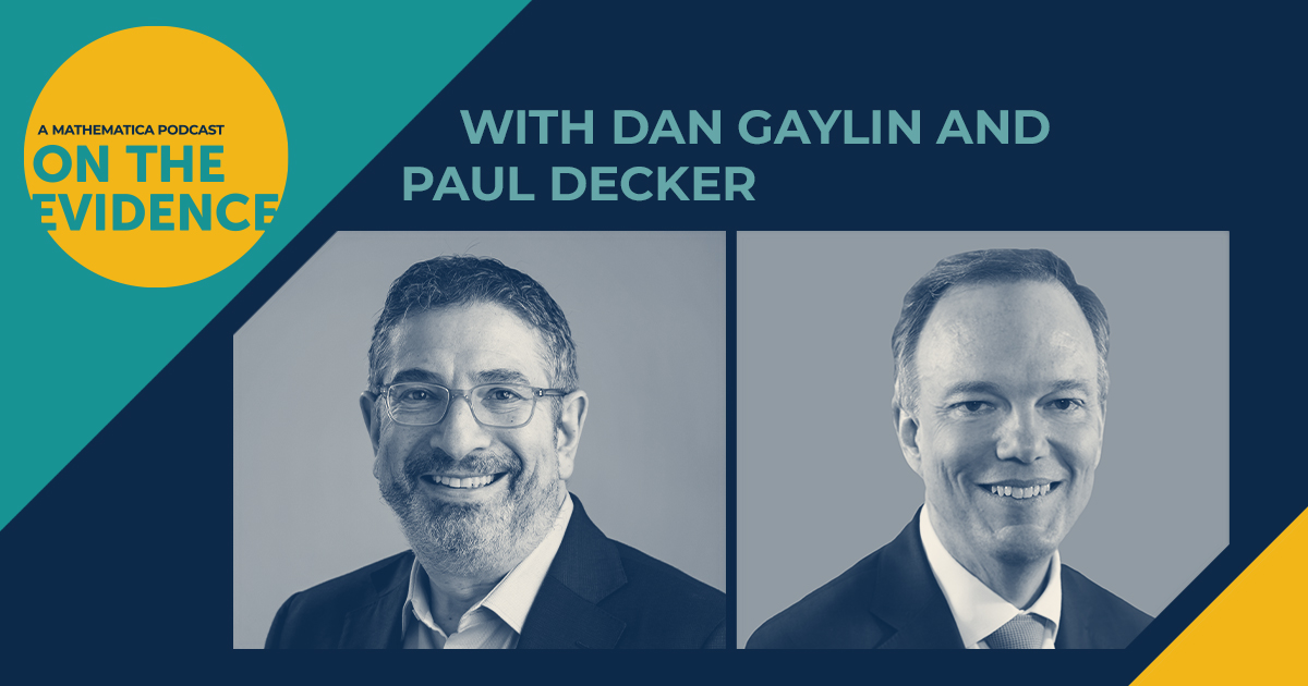 On the Evidence logo and profile images of Dan Gaylin and Paul Decker
