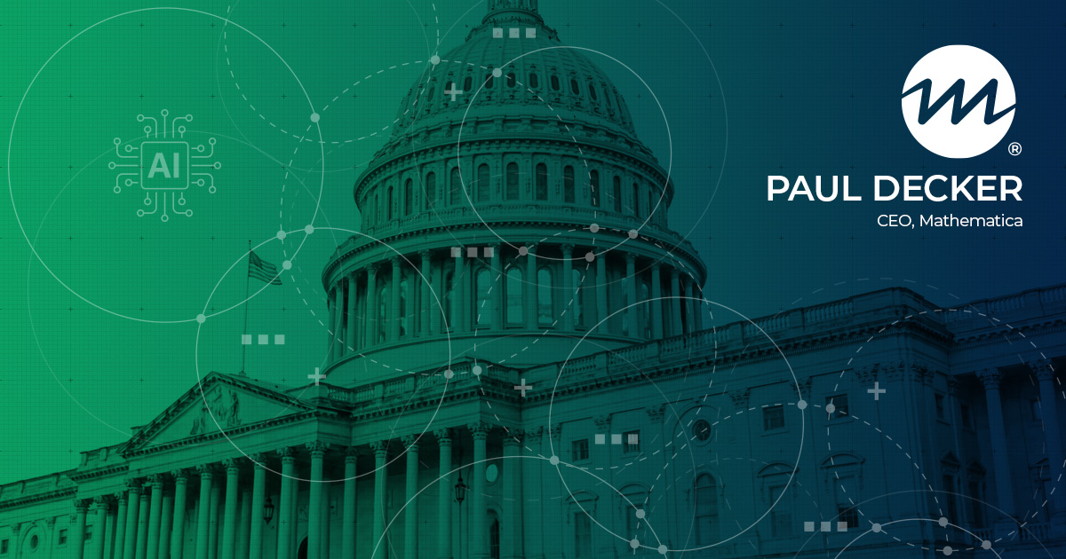 Capitol building overlaid with a circuit board, featuring large letters "AI" in the center