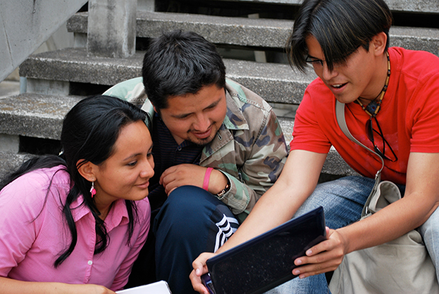 teenagers in Guatemala at school