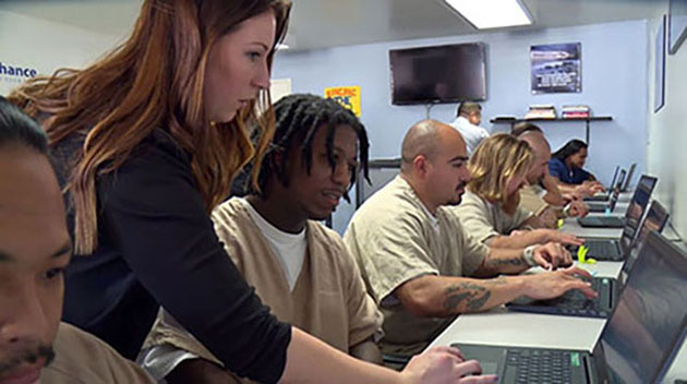 One of the grant-funded American Job Centers at the East Mesa Reentry Facility in San Diego County, California. (Photo used with permission from the San Diego County Sherriff’s Office