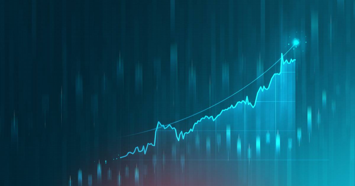 Data chart trending upward