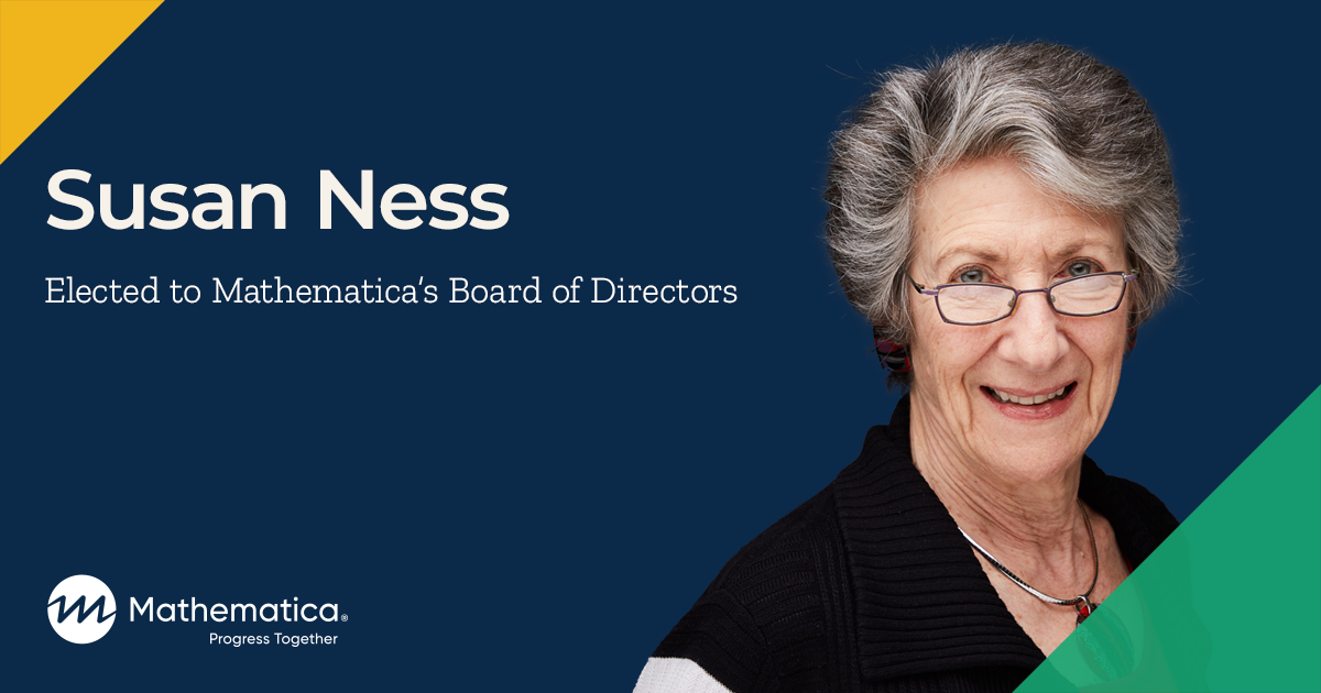 Susan Ness elected to Mathematica's Board of Directors