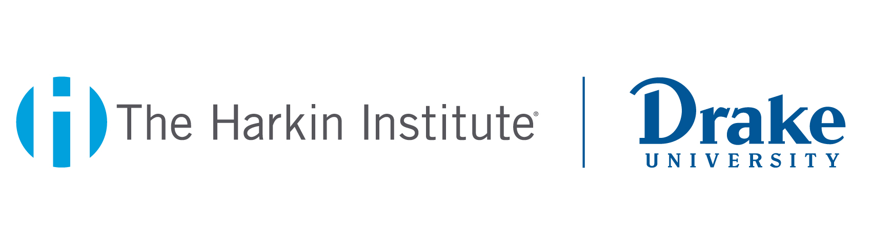 Harkin Institute and Drake University logos